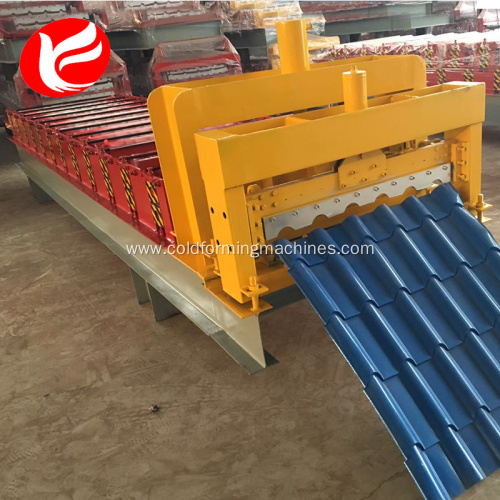 Roofing panel glazed tile roll forming making machine